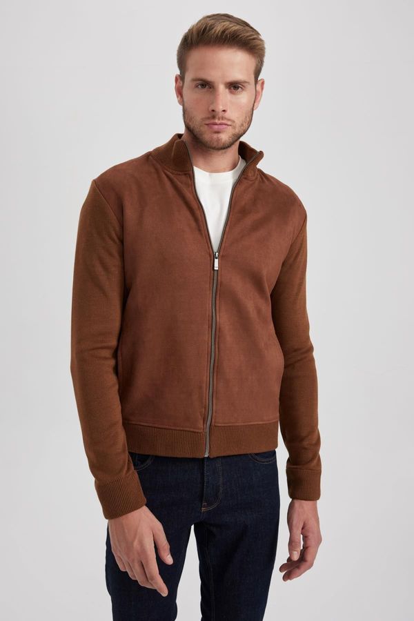 DEFACTO DEFACTO Slim Fit High Neck Cardigan