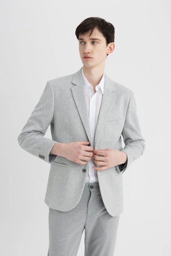 DEFACTO DEFACTO Slim Fit Lined Blazer Jacket