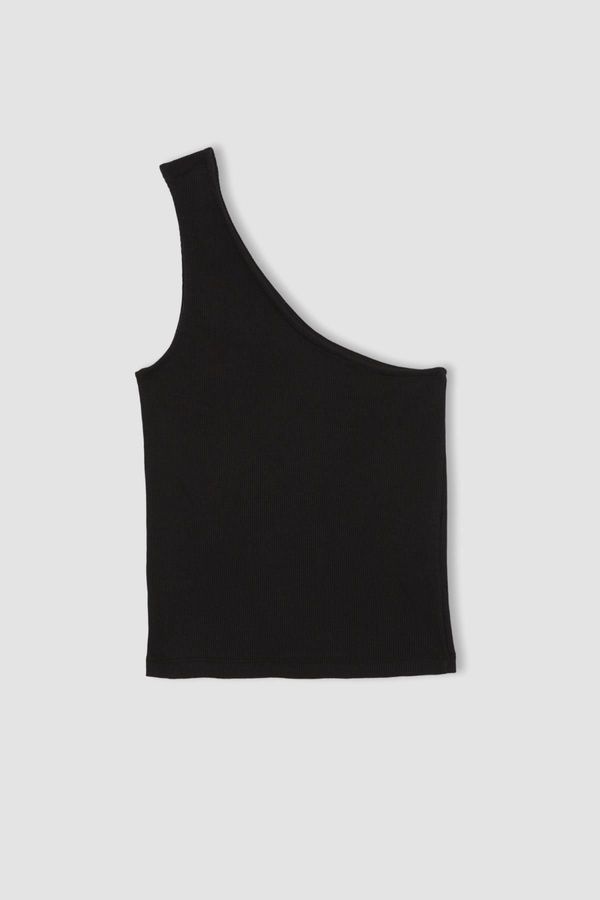 DEFACTO DEFACTO Slim Fit One Shoulder Ribbed Camisole Athlete