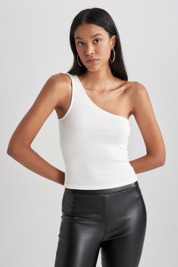 DEFACTO DEFACTO Slim Fit One-Shoulder Ribbed Camisole Undershirt