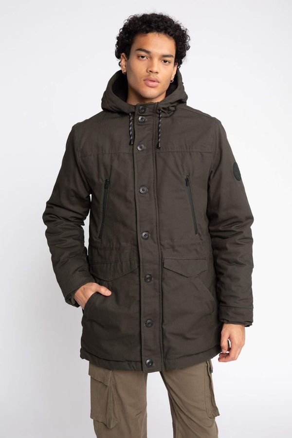 DEFACTO DEFACTO Slim Fit Plush Cotton Parka Coat