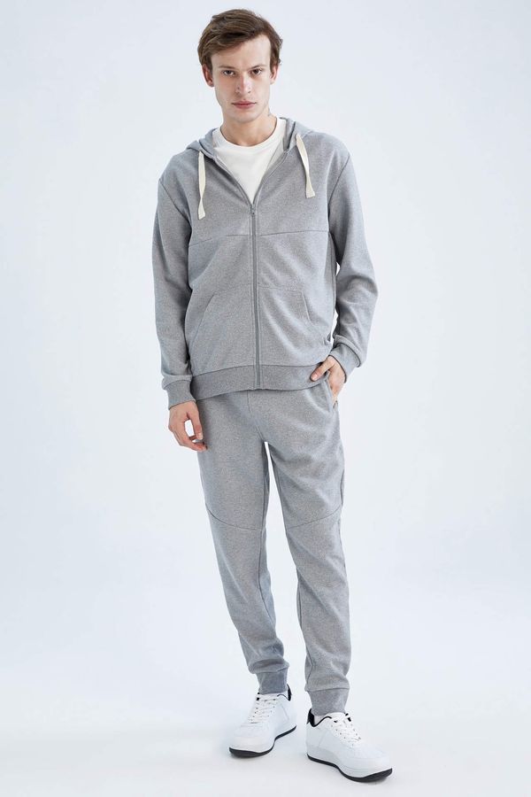 DEFACTO DEFACTO Slim Fit Rib Hem Fleece Pocket Sweatpants