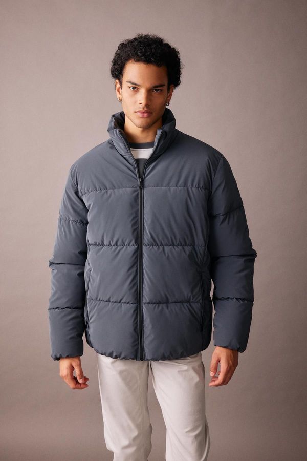 DEFACTO DEFACTO Slim Fit Stand Collar Lined Puffer Jacket