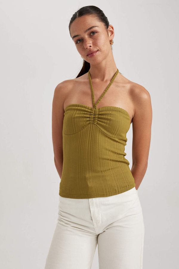 DEFACTO DEFACTO Slim Fit Strapless Ribbed Camisole Undershirt