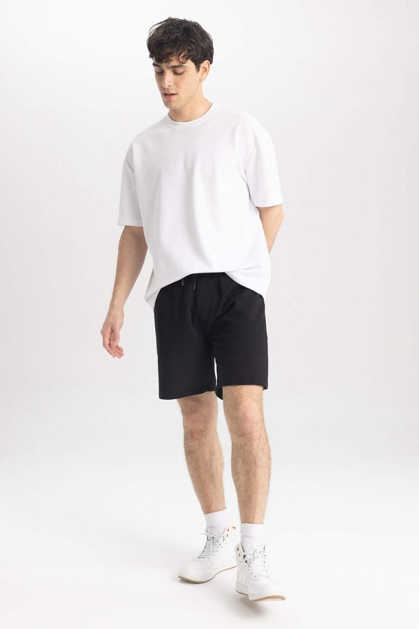 DEFACTO DEFACTO Slim Fit Thin Sweatshirt Fabric Super Skinny Hem Short