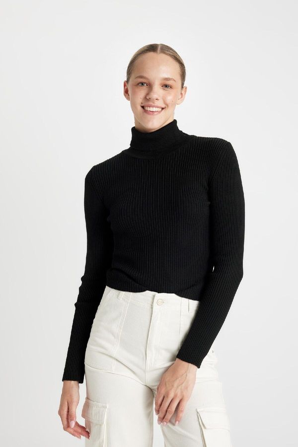 DEFACTO DEFACTO Slim Fit Turtleneck Knitwear Sweater