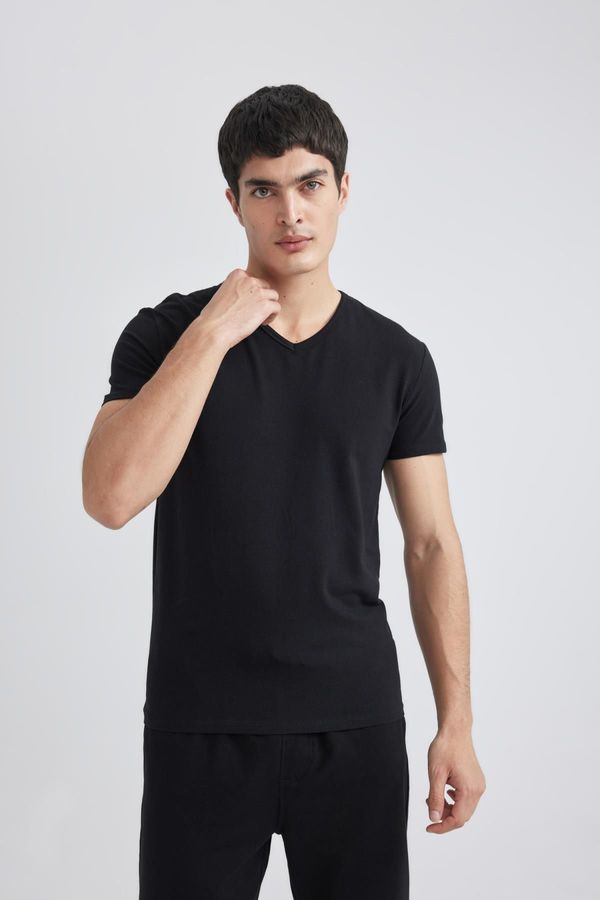 DEFACTO DEFACTO Slim Fit V-Neck Top