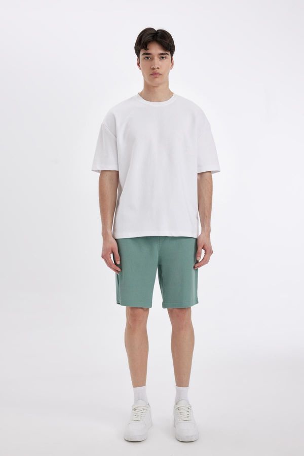 DEFACTO DEFACTO Slim Fit Waffle Basic Shorts