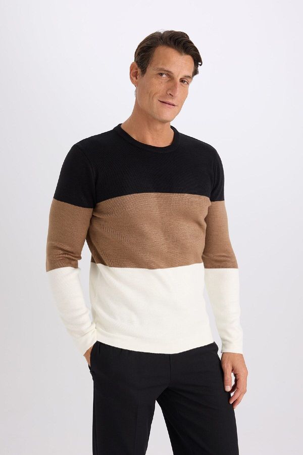 DEFACTO DEFACTO Standard Fit Crew Neck Knitwear Sweater