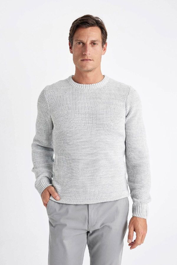 DEFACTO DEFACTO Standard Fit Crew Neck Knitwear Sweater