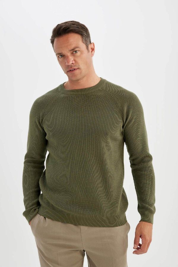 DEFACTO DEFACTO Standard Fit Crew Neck Thessaloniki Fabric Sweater