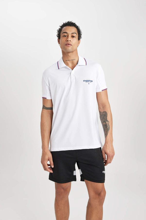 DEFACTO DEFACTO Standard Fit Polo Collar Printed Polo T-Shirt