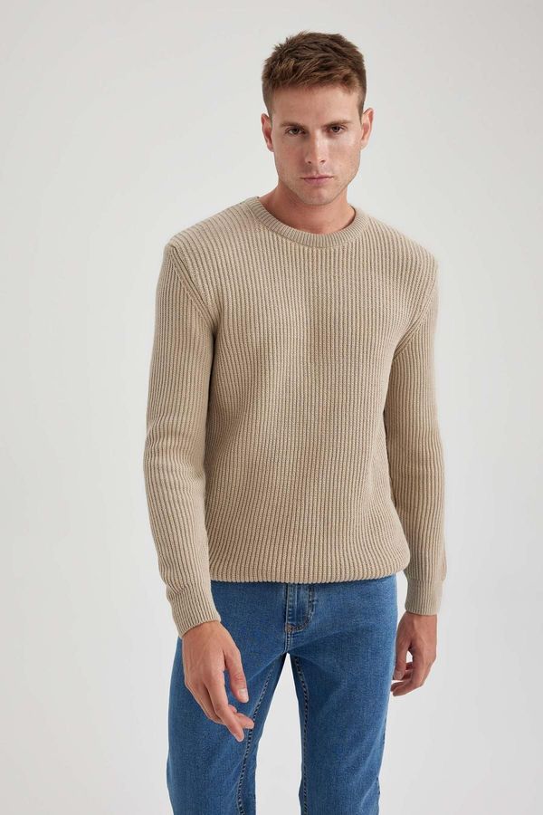 DEFACTO DEFACTO Standard Fit Regular Cut Crew Neck Knitwear Sweater