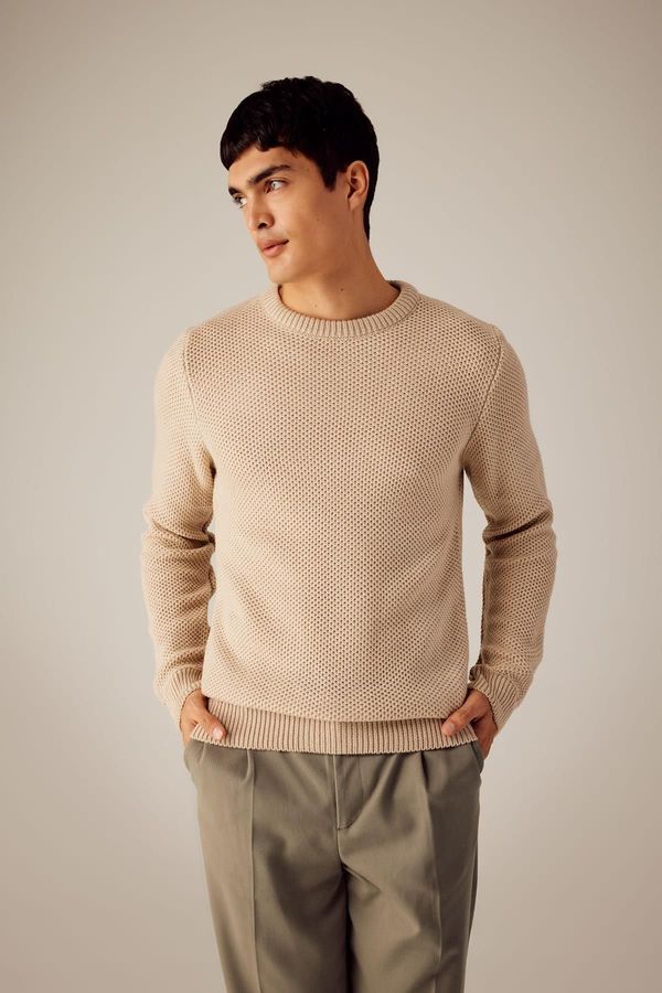 DEFACTO DEFACTO Standard Fit Regular Cut Crew Neck Knitwear Sweater