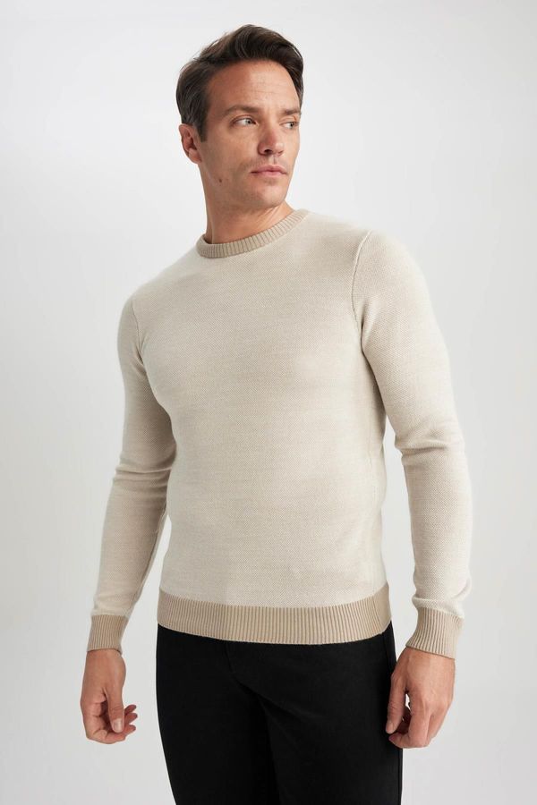 DEFACTO DEFACTO Standard Fit Regular Cut Crew Neck Knitwear Sweater