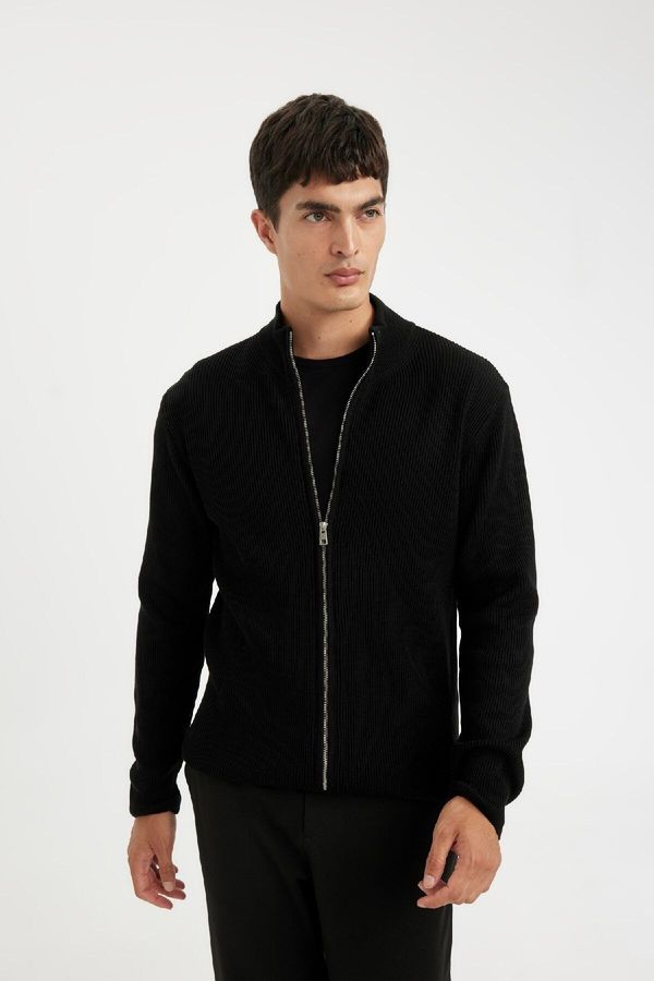 DEFACTO DEFACTO Standard Fit Turtleneck Cardigan