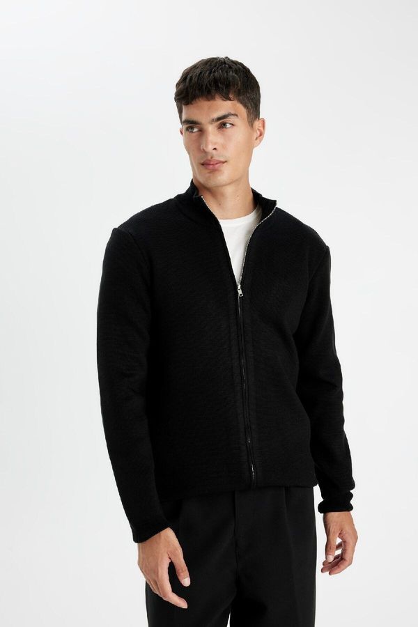 DEFACTO DEFACTO Standard Fit Turtleneck Knit Cardigan