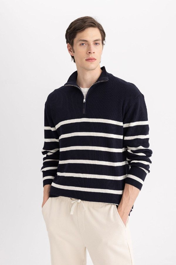 DEFACTO DEFACTO Standard Fit Turtleneck Thessaloniki Fabric Sweater