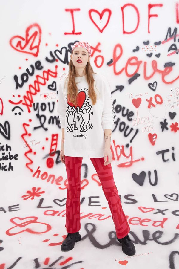 DEFACTO DEFACTO Straight Fit Printed Chinos