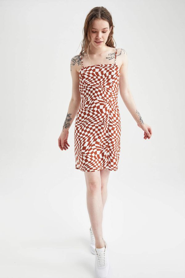 DEFACTO DEFACTO Strappy Leopard Print Mini Dress