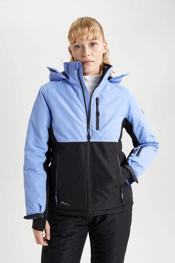 DEFACTO DEFACTO Su İtici Regular Fit Fleece Lined Ski Suit Puffer Jacket
