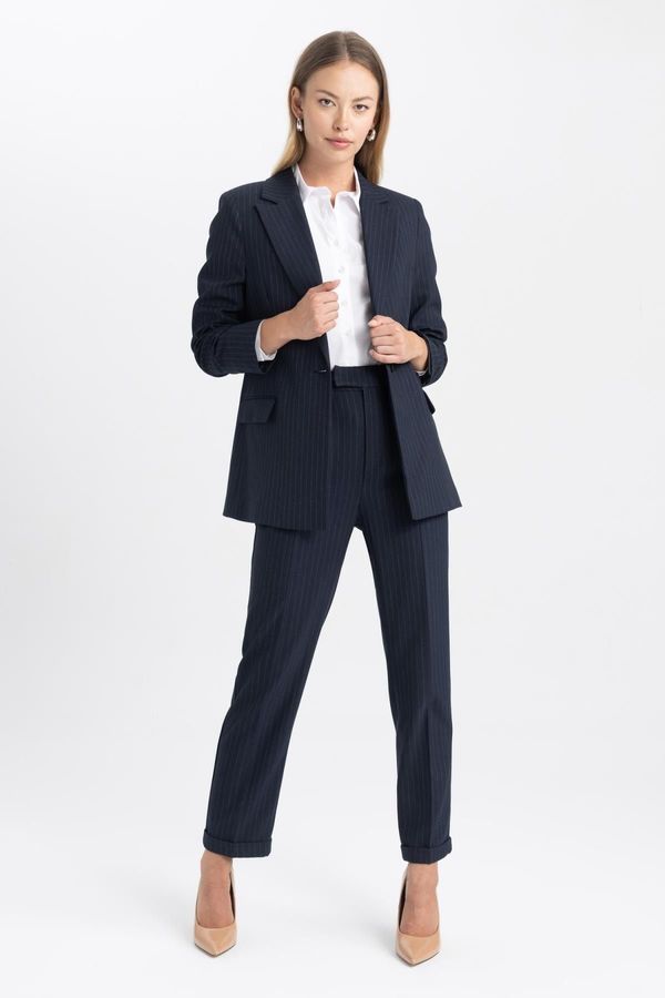 DEFACTO DEFACTO Tapered Fit High Waist Double Leg Pants with Pockets