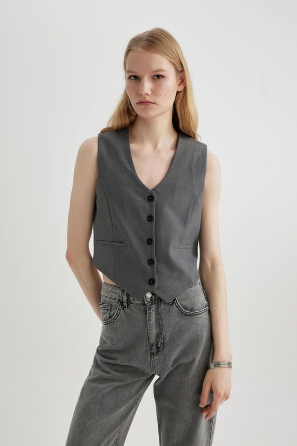 DEFACTO DEFACTO V Neck Blazer Vest