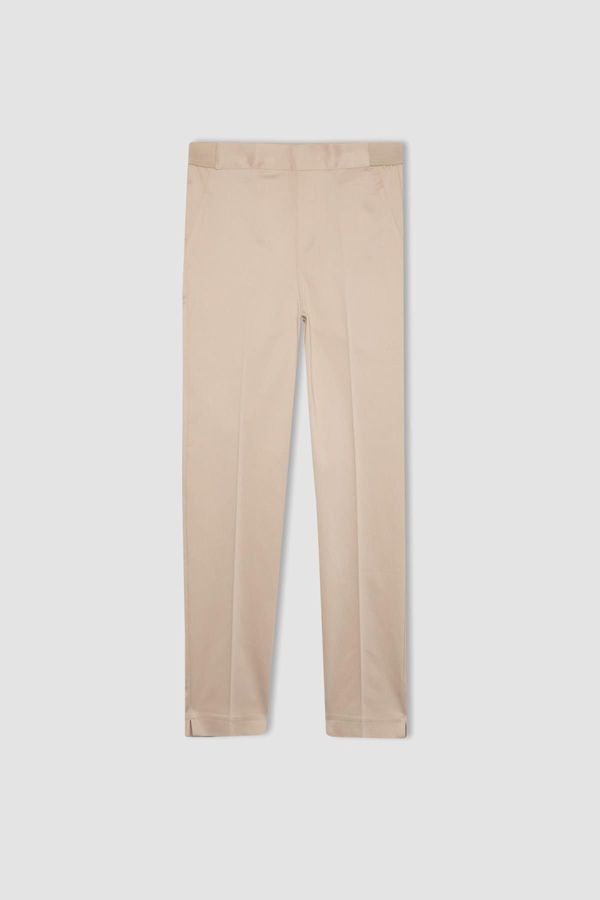 DEFACTO DEFACTO Valentina Sigaret Normal Waist Straight Leg Satin Trousers J8743az24sm