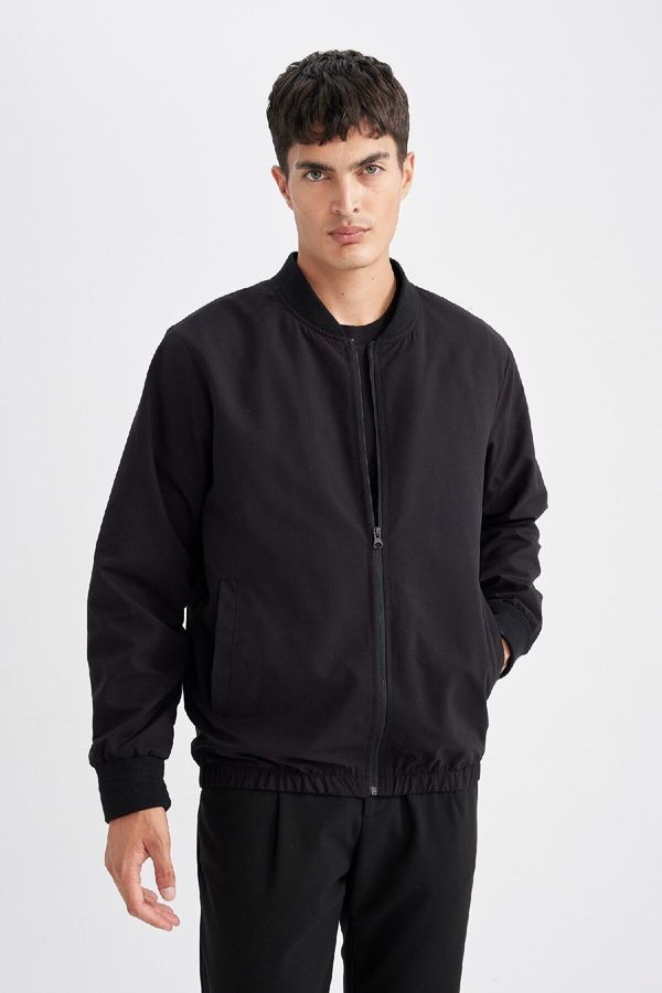 DEFACTO DEFACTO Water Repellent Regular Fit College Collar Bomber Jacket