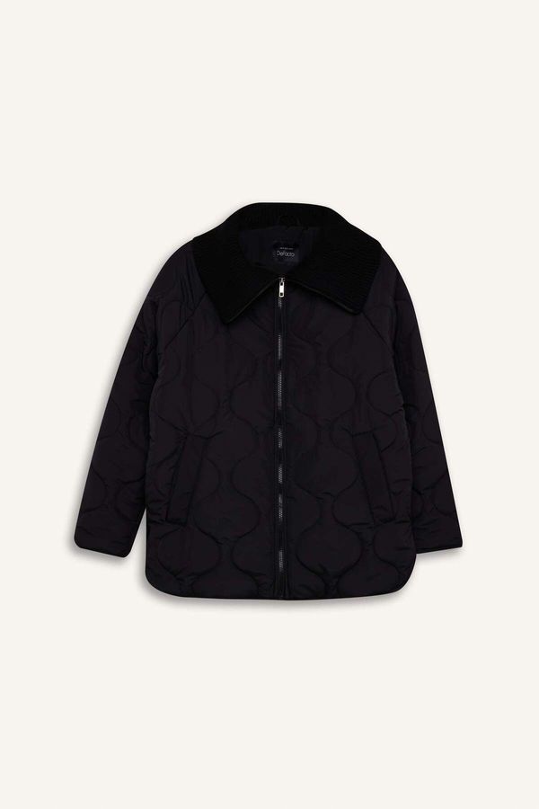 DEFACTO DEFACTO Water Repellent Seasonal Coat Quilted Zippered Pocket Lightweight