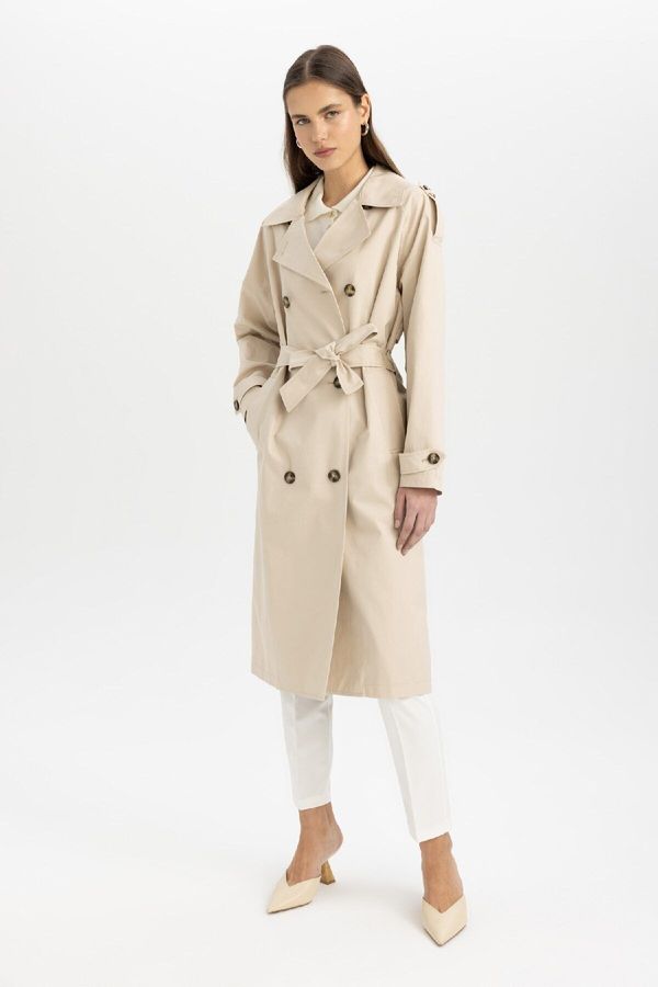 DEFACTO DEFACTO Waterproof Regular Fit Trench Coat