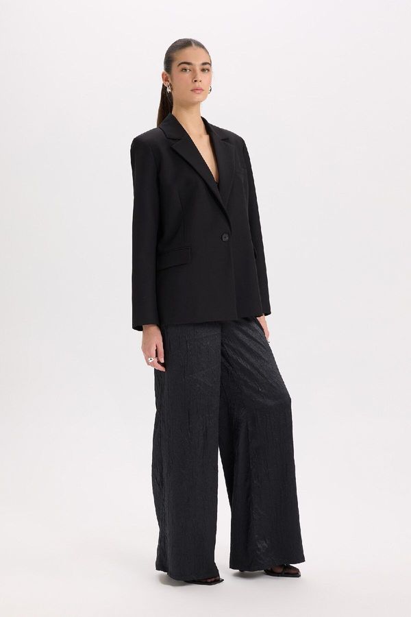 DEFACTO DEFACTO Wide Leg Pocket High Waist Wide Leg Long Length Krash Trousers