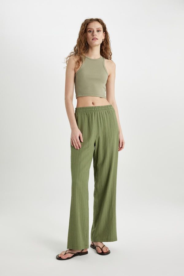 DEFACTO DEFACTO Wide Leg Pocket High Waist Wide Leg Long Length Trousers