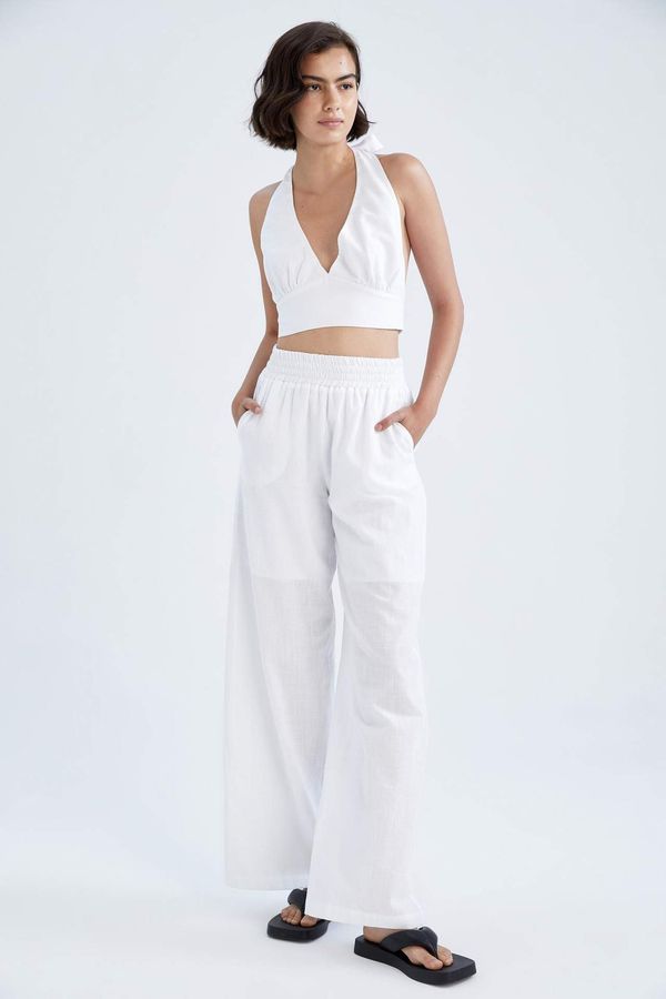 DEFACTO DEFACTO Wide Leg With Pockets Cotton Trousers