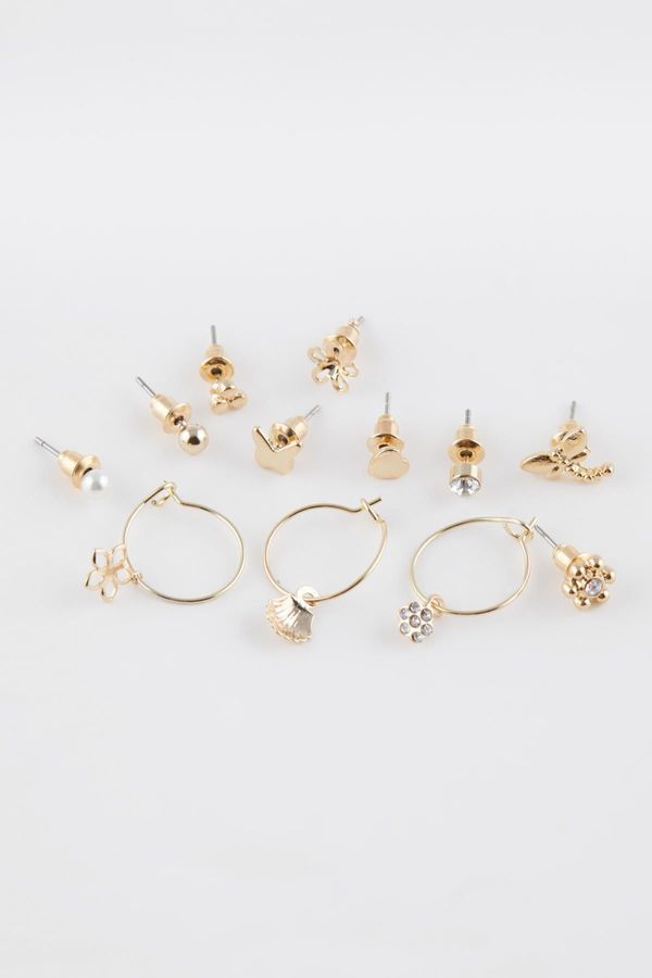 DEFACTO DEFACTO Woman's 12-Piece Gold Earrings