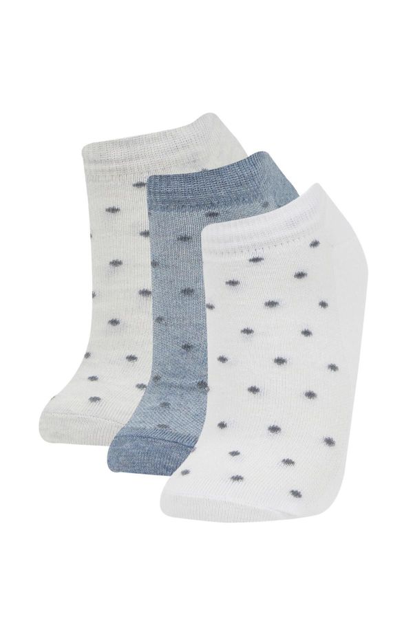 DEFACTO DEFACTO Woman's 3-Piece Cotton Booties Socks