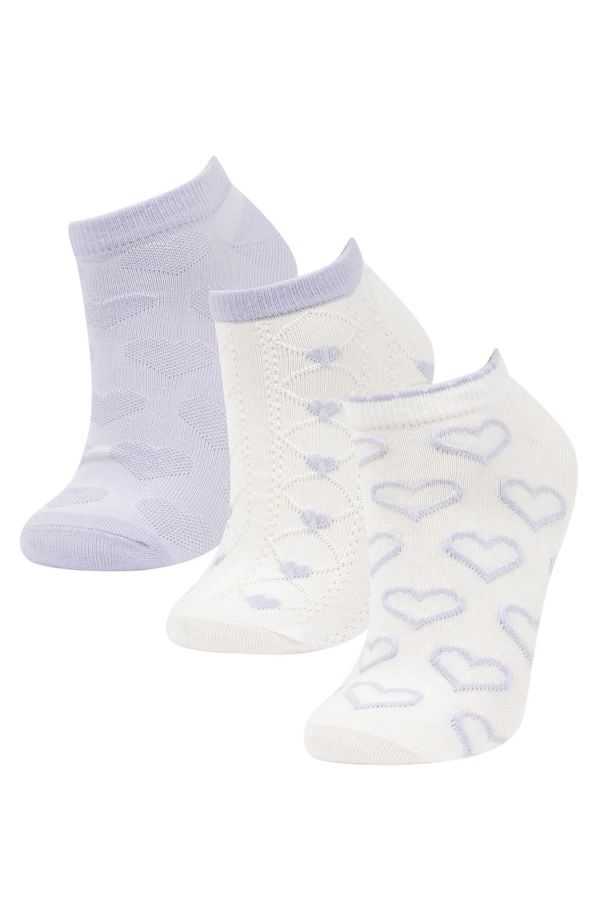 DEFACTO DEFACTO Woman's 3-Piece Cotton Booties Socks