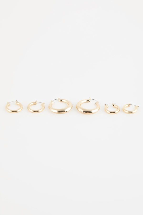 DEFACTO DEFACTO Woman's 3-Piece Gold Hoop Earring