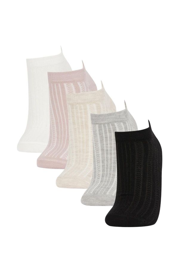 DEFACTO DEFACTO Woman's 5-Piece Cotton Booties Socks