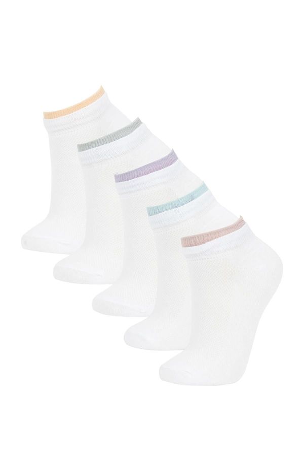 DEFACTO DEFACTO Woman's 5-Piece Cotton Booties Socks