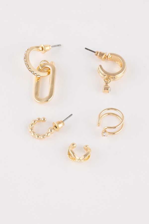 DEFACTO DEFACTO Woman's 5-piece Gold Earring