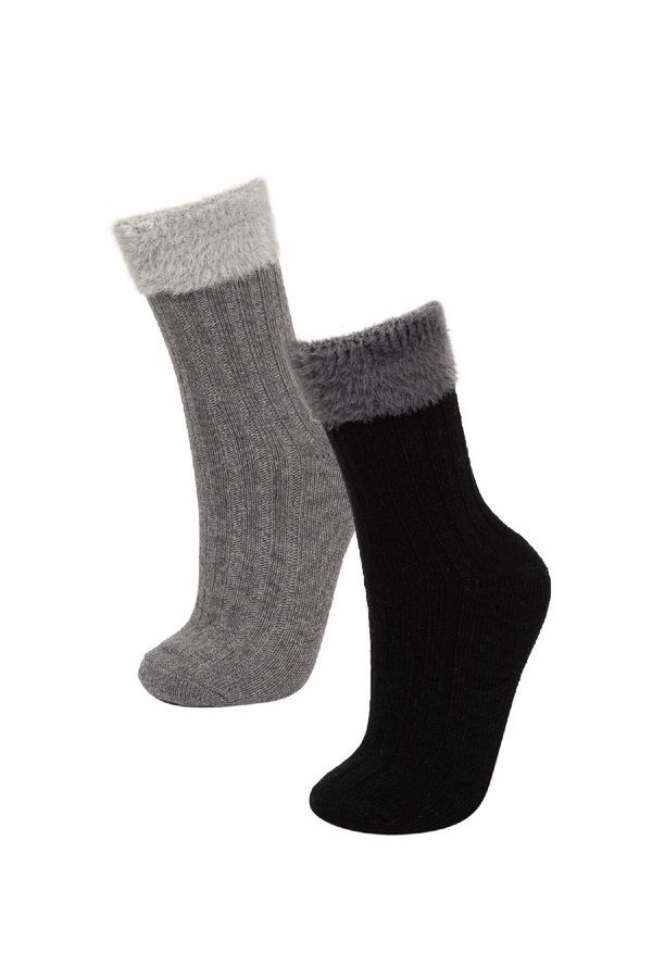 DEFACTO DEFACTO Women's 2-Piece Cotton Winter Socks