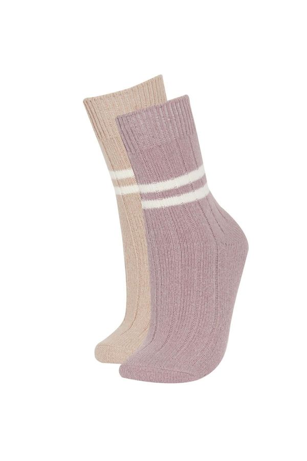 DEFACTO DEFACTO Women's 2-Piece Cotton Winter Socks