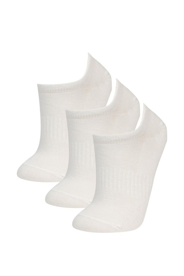 DEFACTO DEFACTO Women's 3-Piece Cotton Sneaker Socks