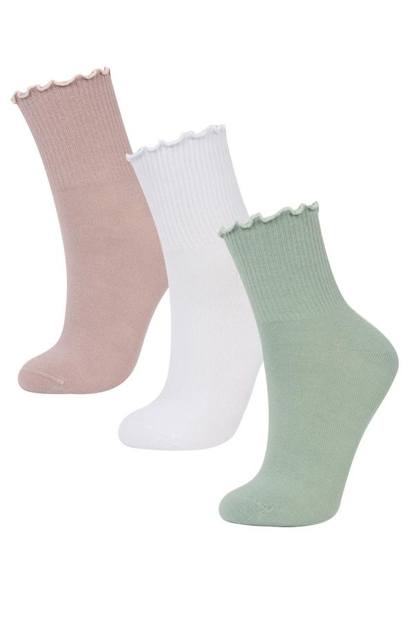 DEFACTO DEFACTO Women's 3-Piece Cotton Socks