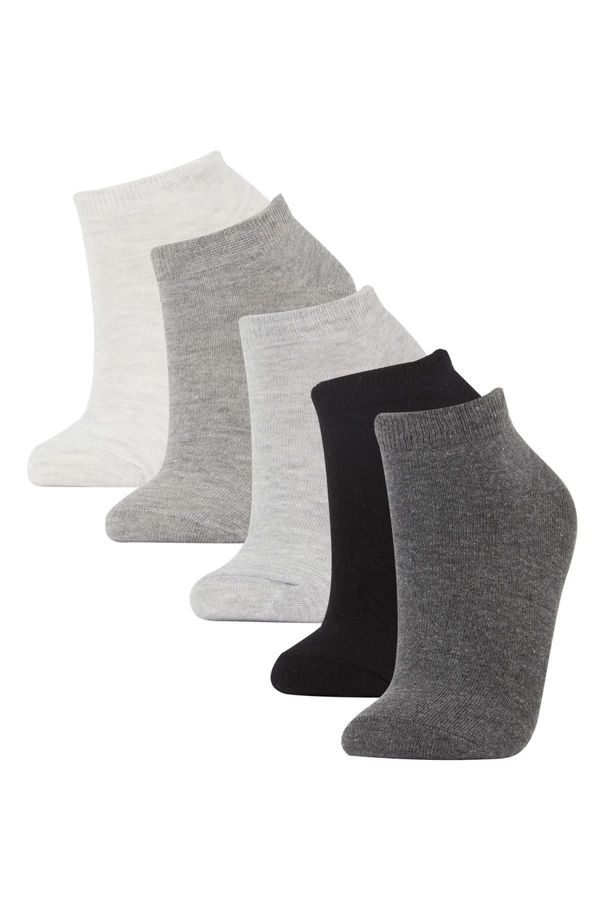 DEFACTO DEFACTO Women's 5-Piece Cotton Booties Socks