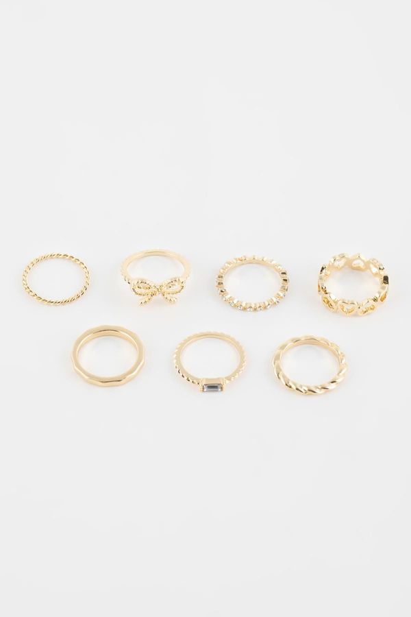 DEFACTO DEFACTO Women's 7-Piece Gold Ring