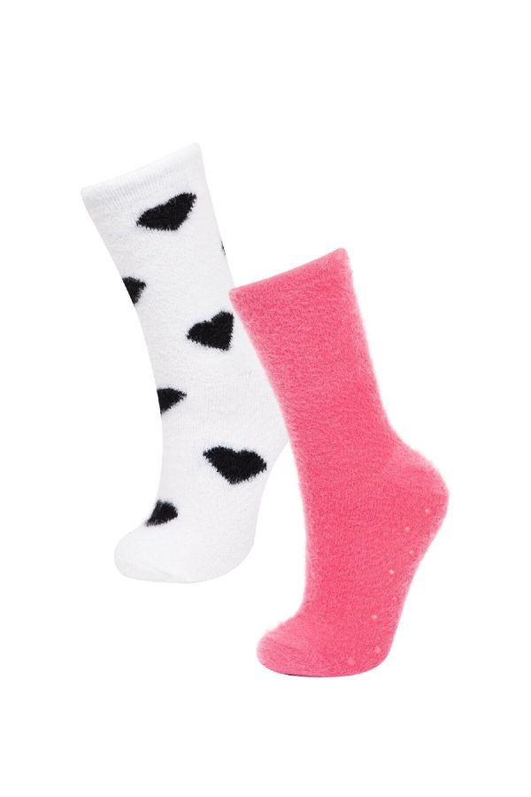 DEFACTO DEFACTO Women's Anti-Slip Sole 2-Piece Winter Socks