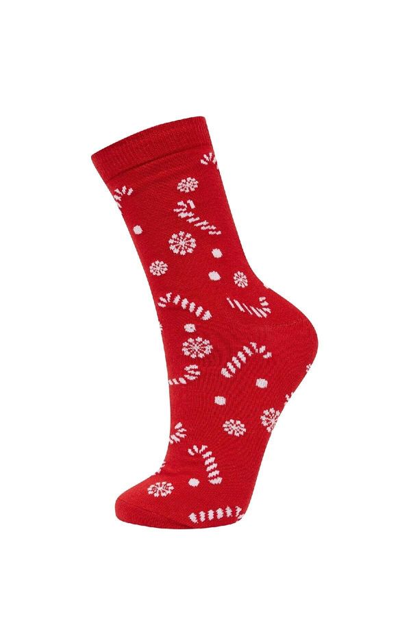 DEFACTO DEFACTO Women's Christmas Themed Cotton Long Socks