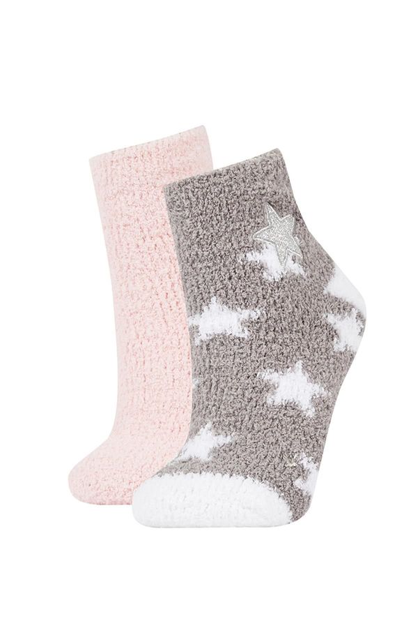 DEFACTO DEFACTO Women's Embroidery 2-pack Home Socks